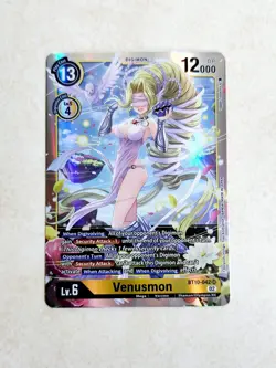 Venusmon BT10-042 Xros Encounter (SR) Digimon Card - Image 1