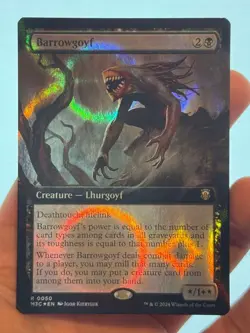 1X RIPPLE FOIL Barrowgoyf EXTENDED ART MINT MTG Magic MH3 Commander Lhurgoyf EDH - Image 1