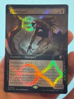 1X RIPPLE FOIL Barrowgoyf EXTENDED ART MINT MTG Magic MH3 Commander Lhurgoyf EDH - Image 3
