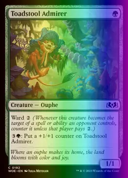 MTG Magic the Gathering Toadstool Admirer (192/515) Wilds of Eldraine LP FOIL - Image 1
