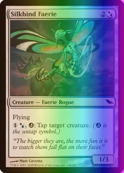 MTG Magic the Gathering Silkbind Faerie (148/315) Shadowmoor LP FOIL - Image 1