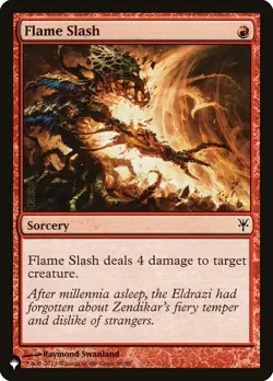 MTG Magic the Gathering Flame Slash (DDK-60/3034) The List LP - Image 1