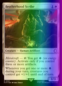 MTG Magic the Gathering Brotherhood Scribe (541/1189) Fallout NM FOIL- SURGE - Image 1