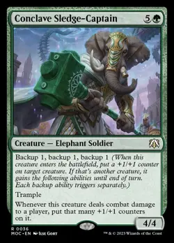 MTG Conclave Sledge-Captain (36/542) March of the Machine Commander LP - Image 1