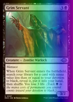 MTG Magic the Gathering Grim Servant (97/716) Modern Horizons 3 NM FOIL - Image 1
