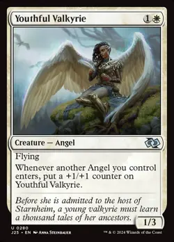 MTG Magic the Gathering Youthful Valkyrie (280/779) Foundations Jumpstart LP - Image 1