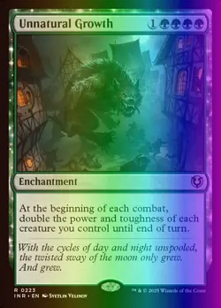 MTG Magic the Gathering Unnatural Growth (223/612) Innistrad Remastered LP FOIL - Image 1