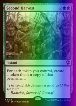 MTG Magic the Gathering Second Harvest (213/612) Innistrad Remastered NM FOIL - Image 1