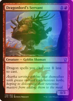 MTG Magic the Gathering Dragonlord's Servant (138/272) Dragons of Tarkir LP FOIL - Image 1