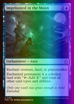 MTG Magic the Gathering Imprisoned in the Moon (156/789) Foundations LP FOIL - Image 1