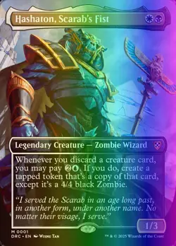 MTG Hashaton, Scarab's Fist (1/204) Aetherdrift Commander NM FOIL - Image 1
