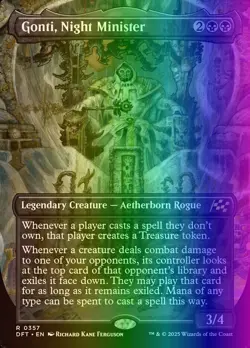 MTG Magic the Gathering Gonti, Night Minister (357/579) Aetherdrift LP FOIL - Image 1