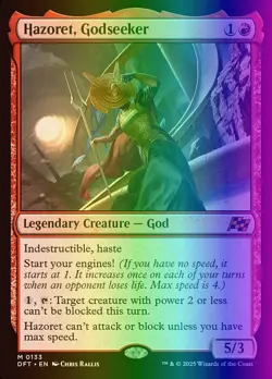 MTG Magic the Gathering Hazoret, Godseeker (133/579) Aetherdrift NM FOIL - Image 1