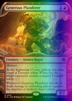 MTG Magic the Gathering Generous Plunderer (41/102) The Big Score LP FOIL - Image 1
