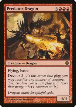MTG Magic the Gathering Predator Dragon (109/260) Shards of Alara LP - Image 1