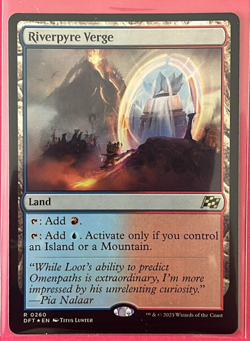 MTG Riverpyre Verge Aetherdrift Rare Land Foil NM - Image 1