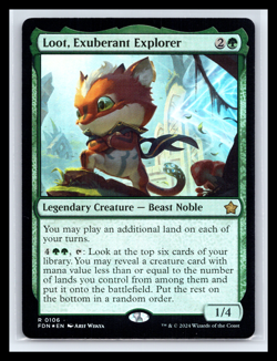 MTG Loot Exuberant Explorer Foil Rare Foundations #106 English Magic TCG CCG FDN - Image 1