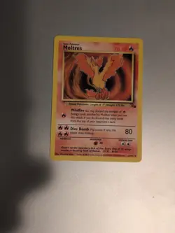 Moltres 27/62 Fossil Unlimited Nonholo Rare 1999 NM Pokemon TCG - Image 1