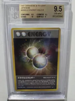 2001 Pokemon Neo 4: Darkness and To Light Miracle Energy Japanese Holo BGS 9.5 - Image 1