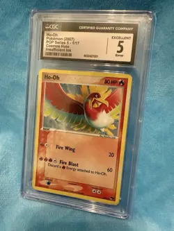 ?? 1 of 1 Error ?? 2007 Pokemon POP Series 5 Ho-Oh 1/17 Rare Holo Error MUST SEE - Image 1
