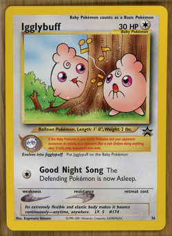 Igglybuff - #36 ~ 2001 WOTC Black Star Promo ~ Near Mint!! - Image 1