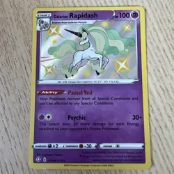 Galarian Rapidash SV048/SV122 Shiny Holo Rare Pokemon TCG Shining Fates NM - Image 1