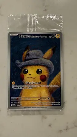 2023 Pokemon TCG SVP x Van Gogh Pikachu With Grey Felt Hat #085 - SEALED - Image 1