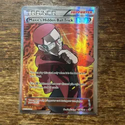 FULL ART Maxie's Hidden Ball Trick ULTRA RARE 158/160 Pokemon XY Primal Clash NM - Image 1