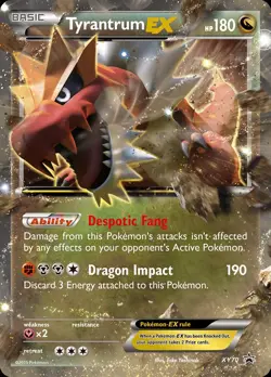 Pokemon Tyrantrum-EX (XY70/211) XY Black Star Promos MP HOLO - Image 1