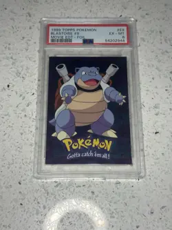 1999 Topps Pokemon The Movie Blastoise #E9 Foil PSA 6 - Image 1