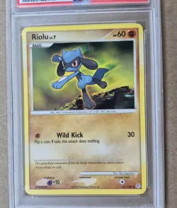 2007 POKEMON PSA 5 EX DIAMOND & PEARL #61 RIOLU - Image 3