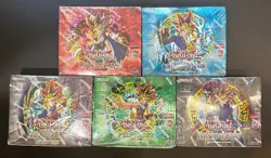 Yugioh 25th Anniversary Booster Box Set LOB MRD SRL PSV IOC Complete Set - Image 1