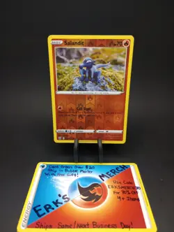 Salandit 027/163 Battle Styles Reverse Holo Common Pokemon Card - Image 1