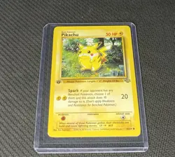 Pikachu 1st Edition Pokemon Card 60/64 - Jungle Set - LP - Vintage - Image 1