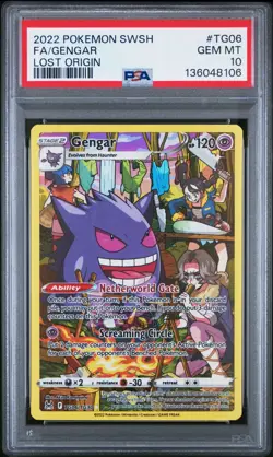 Gengar Trainer Gallery TG06 PSA 10 Gem Mint Lost Origin Pokemon Card - Image 1