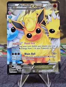 Flareon EX RC28/RC32 Ultra Rare Generations Radiant Collection Pokemon Card LP - Image 1