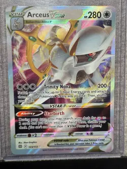 Pokemon TCG Arceus VSTAR Metal Promo Card 123/172 Arceus Premium Collection - Image 1