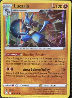 Lucario 079/172 Swsh09: Brilliant Stars Holo - Pokemon Card - Image 1