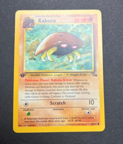 Pokemon TCG Kabuto Fossil 1st Edition Common Card 50/62 - Image 1