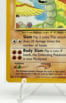 Vintage Onix #3 Pokemon Southern Islands 1999 Vintage WOTC Card LP - Rare/Promo - Image 2