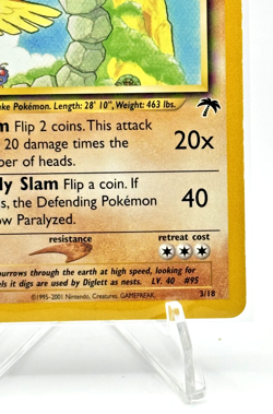 Vintage Onix #3 Pokemon Southern Islands 1999 Vintage WOTC Card LP - Rare/Promo - Image 3