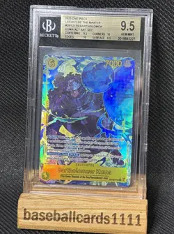Bartholomew Kuma OP12-119 Alt Art BGS 9.5 One Piece Trading Card English P1 - Image 1