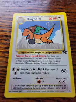 PL Dragonite #5 Movie Black Star Promo WB Stamp WoTC Rare Pokemon TCG Card - Image 1