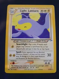 Light Lanturn 23/105 - Neo Destiny Set - Rare Rarity - Pokemon Card - Image 2