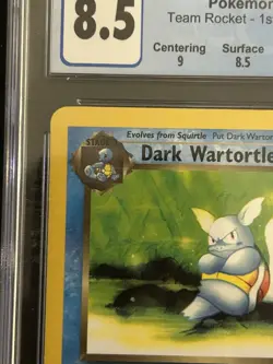 2000 Pokemon 1st Edition Team Rocket Dark WARTORTLE Card 46/82 Cgc 8.5 - Image 2