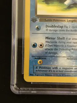 2000 Pokemon 1st Edition Team Rocket Dark WARTORTLE Card 46/82 Cgc 8.5 - Image 5