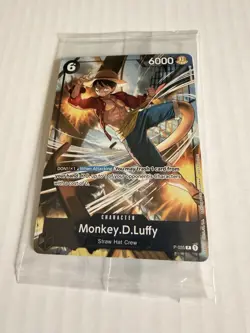 SEALED! One Piece Card- Monkey D. Luffy (P-035) English Promo Card - Image 1