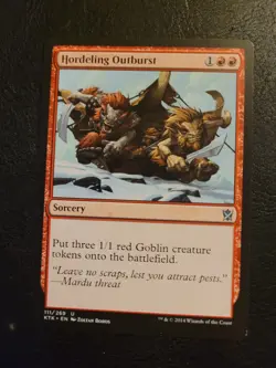 Hordeling Outburst MTG Khans of Tarkir KTK #111 Magic Red Goblin LP - Image 1