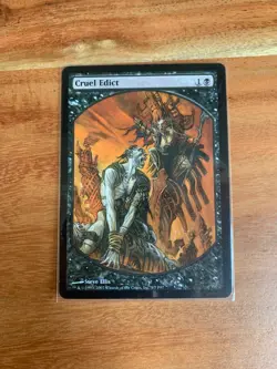 1 x Cruel Edict - Textless Player Rewards - Unique & Misc. Promos - LP MTG Magic - Image 1