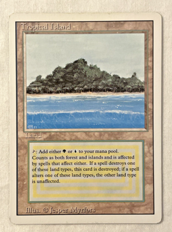 1x Tropical Island Dual Land Revised Edition MTG Magic the Gathering LP - Image 1